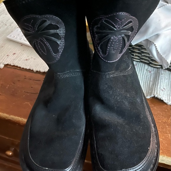 Alegria Aspen Black Faux Fur Lined Suede Winter Boots ASP 6116 - Picture 2 of 7